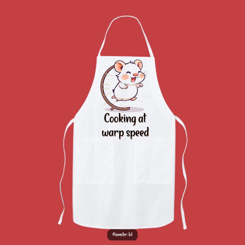 Funny Speed Cook Hamster Apron - Giggling Runner, Funny Gift