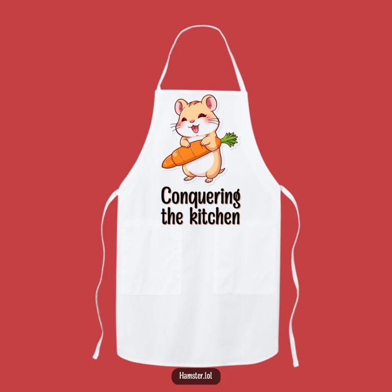 Funny Chef Hamster Carrot Apron - Delighted Cook, Funny Gift