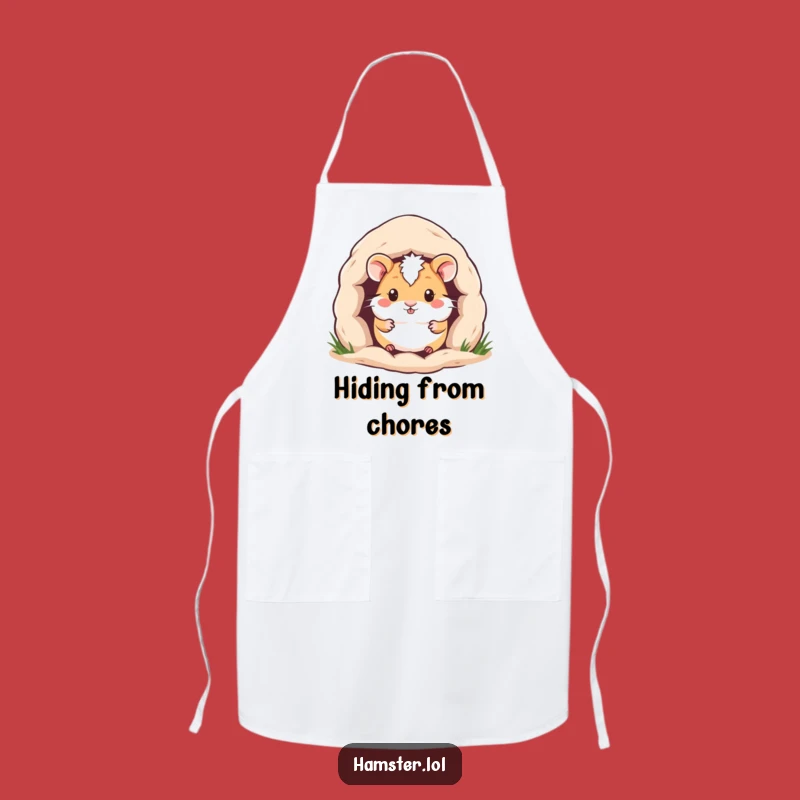 Funny Hamster Burrow Apron: Kitchen Cozy Rodent Gift