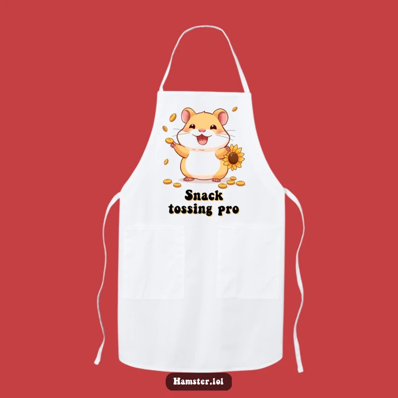 Funny Hamster Juggling Apron: Kitchen Rodent Seed Skill Gift