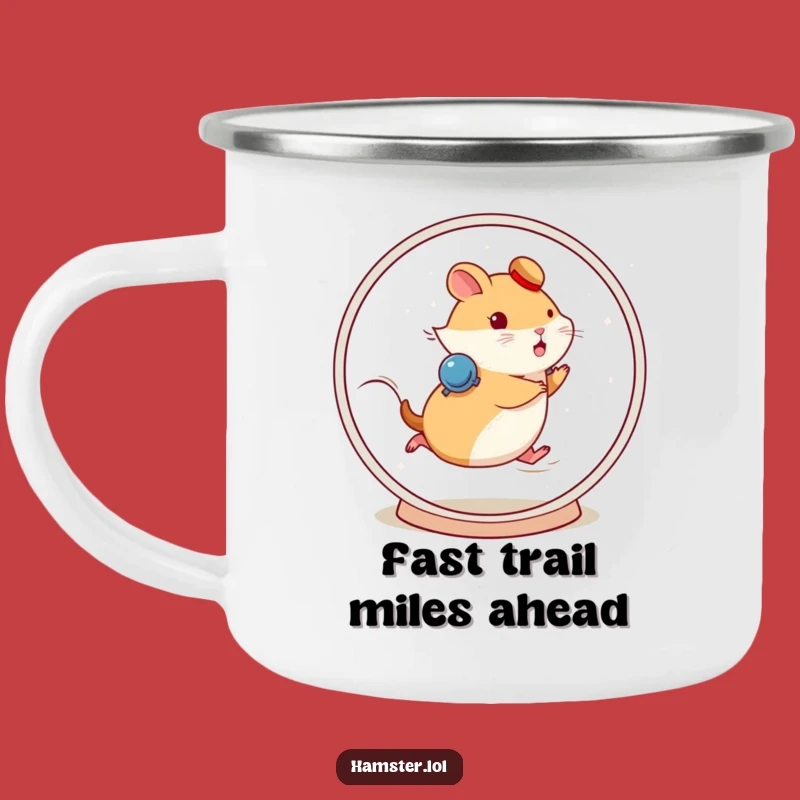 Funny Fast Hamster Wheel Camping Mug - Fuel Your Speed Outdoors!