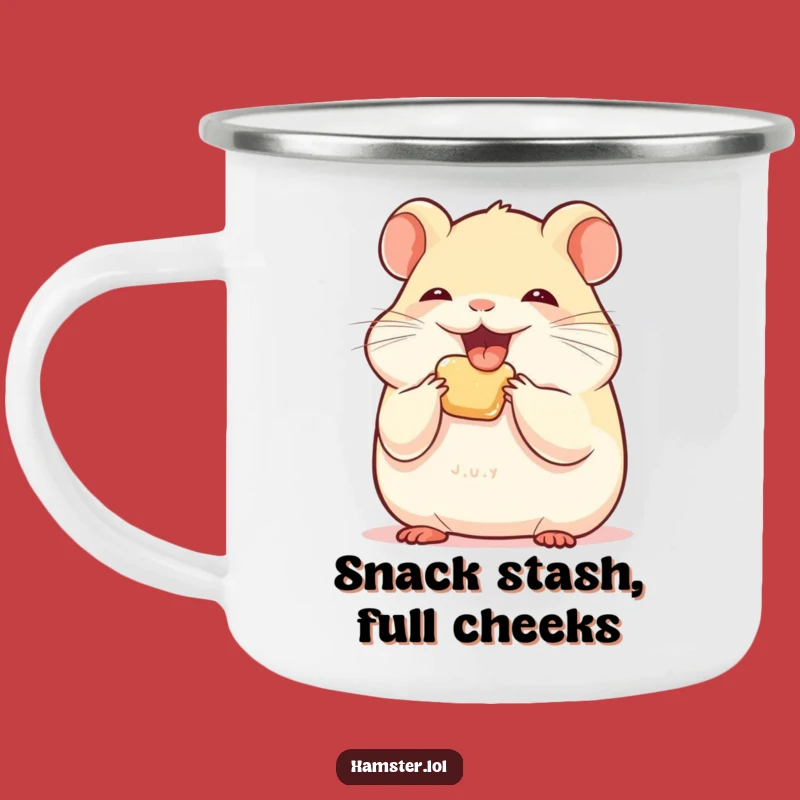 Funny Hamster Cheeks Camping Mug - Pack Your Provisions with Fun!