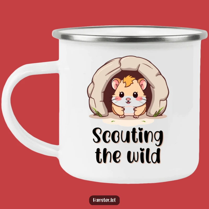 Funny Hamster Tunnel Camping Mug - Adventure Brews with Humorous Discovery!