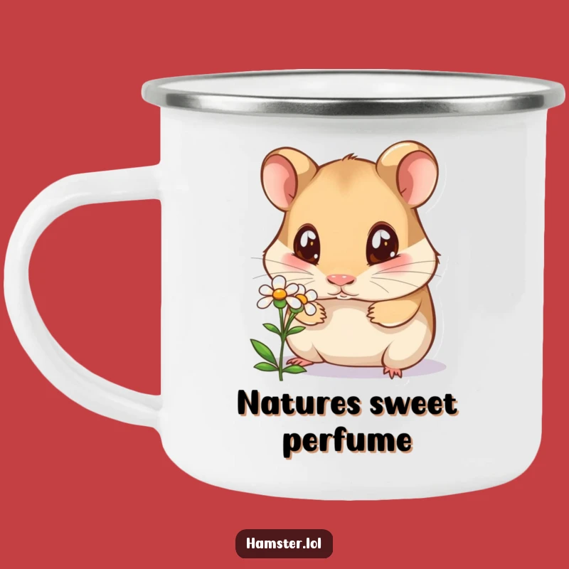 Funny Curious Hamster Camping Mug - Rugged & Hilarious Outdoor Discovery