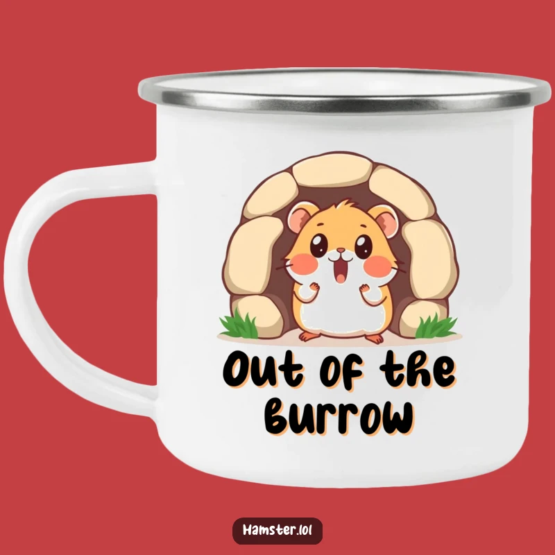 Funny Explorer Hamster Mug - Tunnel Surprise, Outdoor Gift