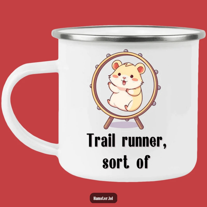 Funny Hamster Wheel Camping Mug - Adventure Fuel for Outdoor Laughs!