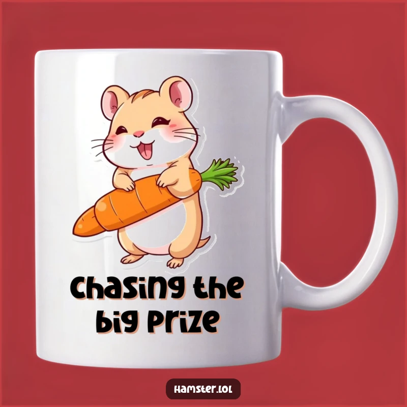 Funny Big Carrot Hamster Mug - Delighted Balance Act Gift