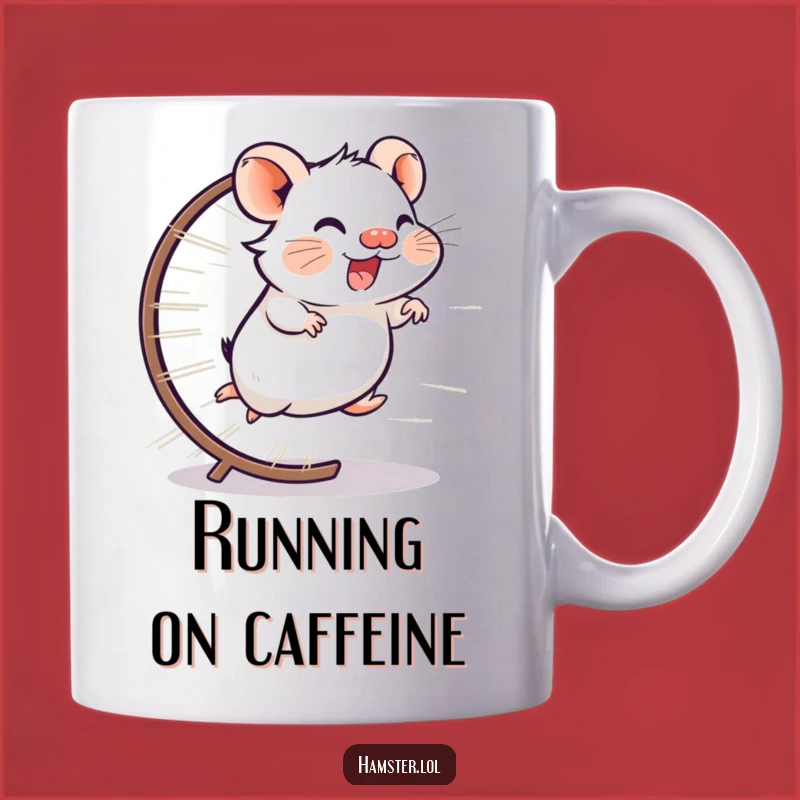 Funny Fast Hamster Wheel Mug - Giggling Runner Gift Idea