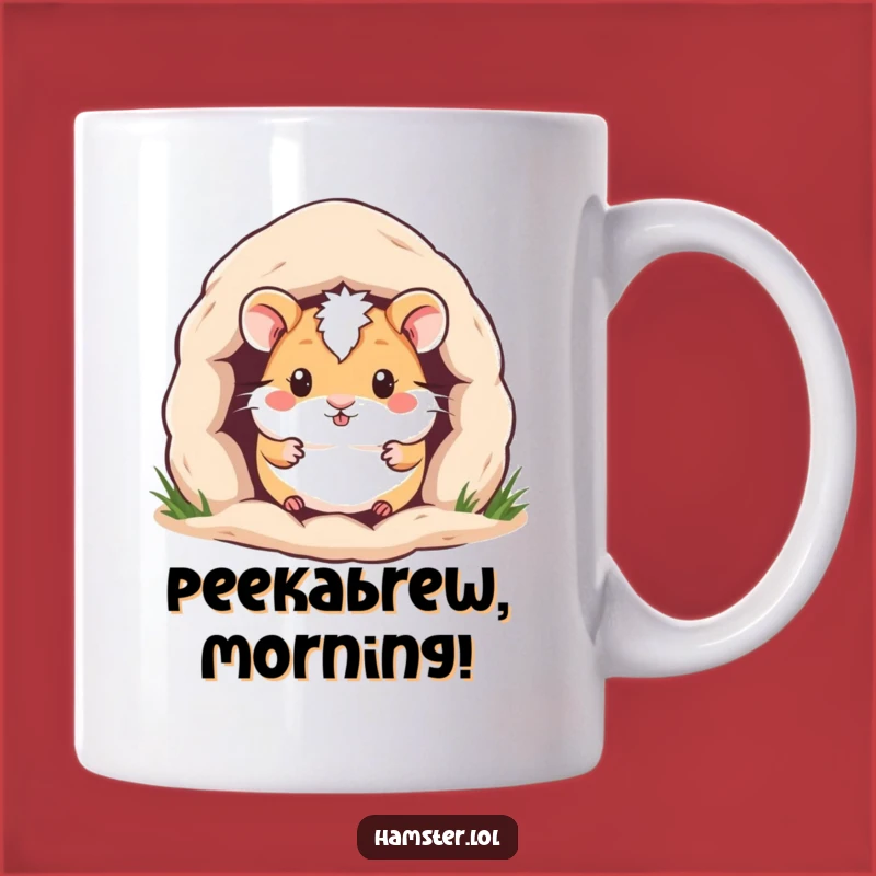 Funny Hamster Burrow Peek Mug: Cozy Rodent Home Gift Idea