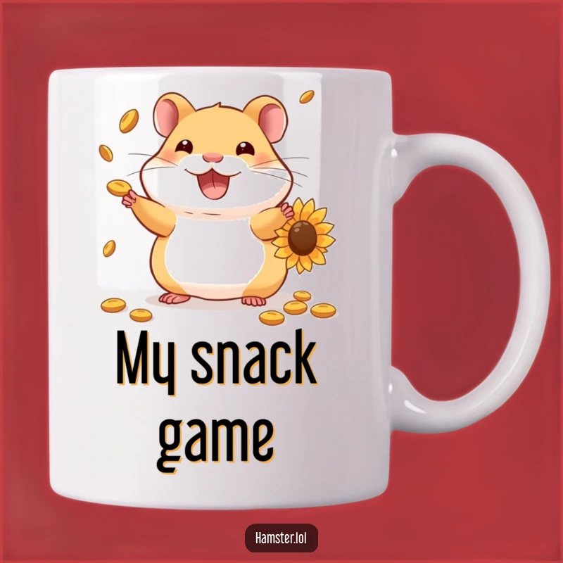 Funny Hamster Juggling Seeds Mug: Talented Rodent Gift Idea