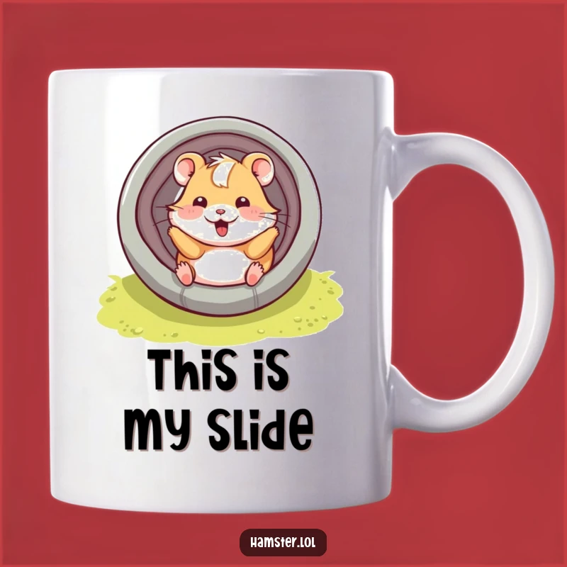 Funny Hamster Tube Mug: Playful Slide, Hilarious Joyful Gift