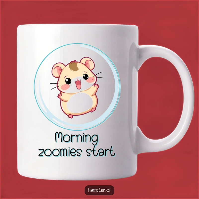Funny Hamster Ball Mug - Hilarious Zippy Pet Action Gift