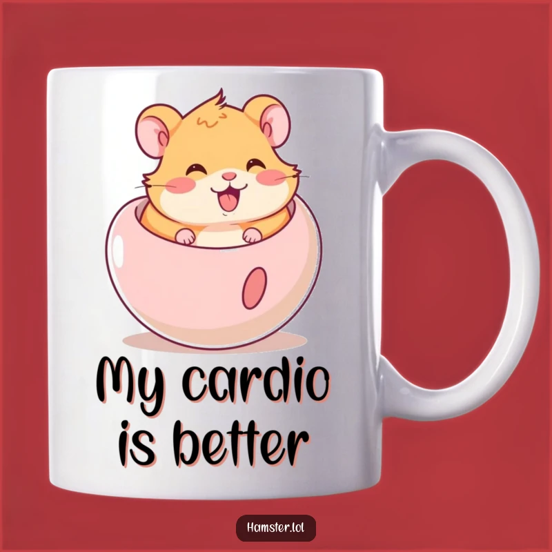 Funny Hamster Ball Joy Mug: Adorable Rodent Rolling Gift Idea