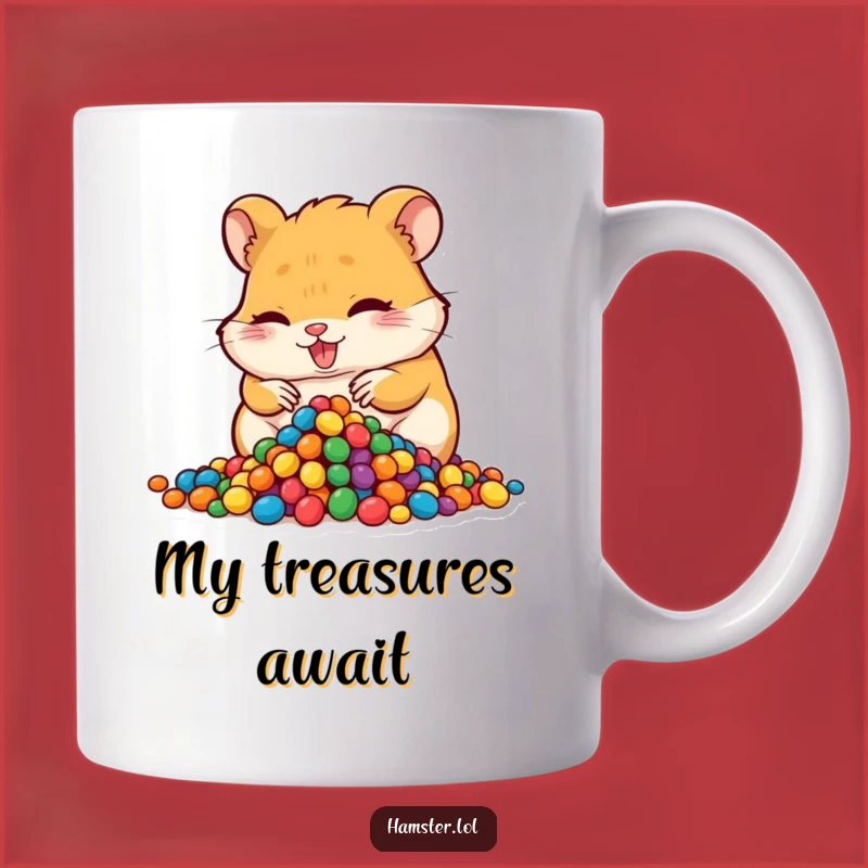 Funny Hoarding Hamster Mug - Hilarious Greedy Pet Gift