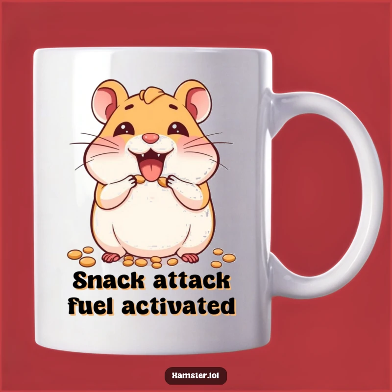 Funny Hamster Cheeky Seed Stuffing Mug - Perfect Joyful Hamster Gift Idea