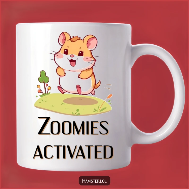 Funny Hamster Dash Mug - Energetic & Humorous Gift for Go-Getters