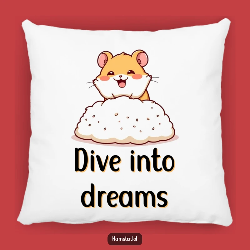 Funny Dive Hamster Pillow - Happy Comfort Zone, Cozy Gift
