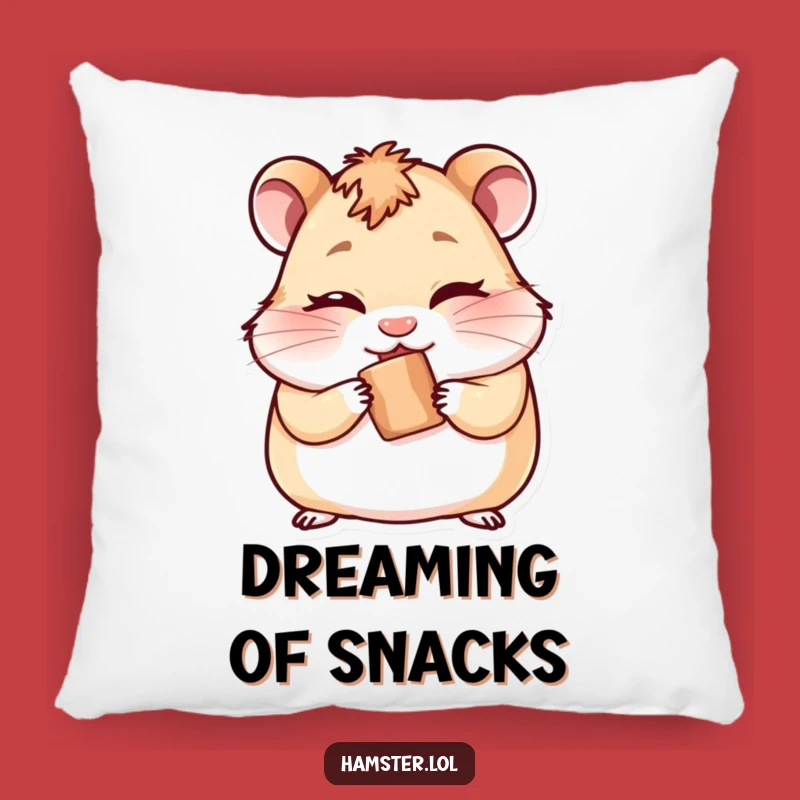 Funny Hamster Pillow: Soft cushion with cheeky winking rodent, a comforting funny gift