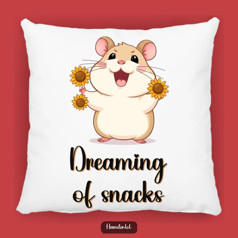 Funny Hamster Juggling Seeds Pillow - Cozy Comfort with a Humorous Touch