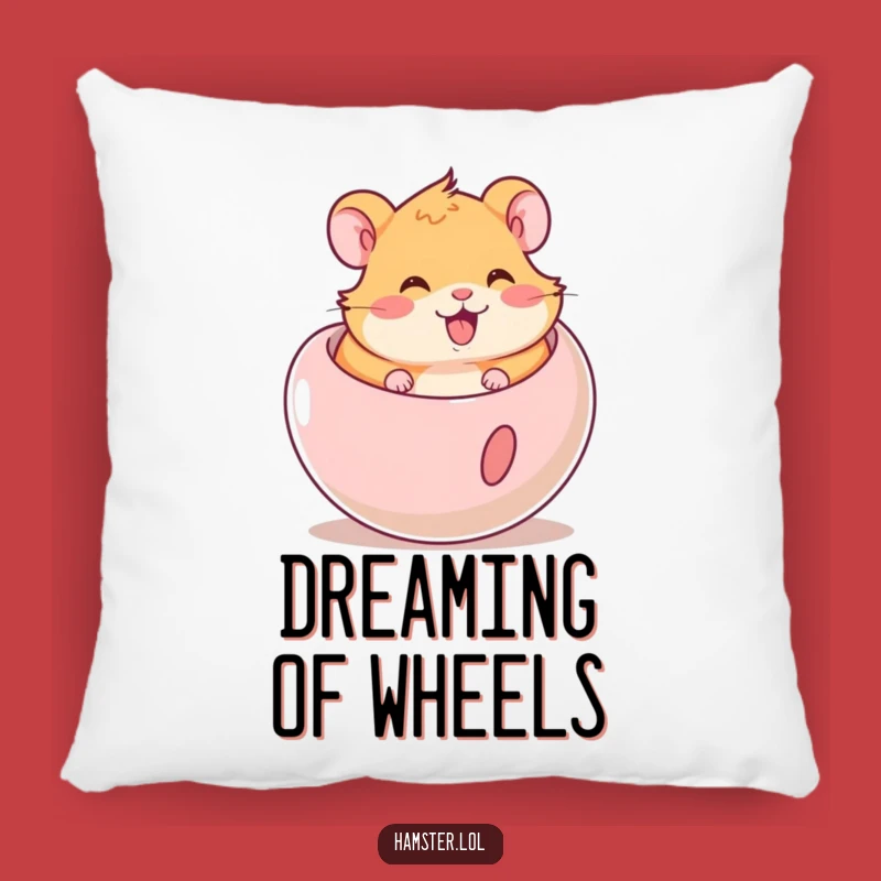 Funny Hamster Ball Pillow: Cozy Rodent Rolling Comfort Gift