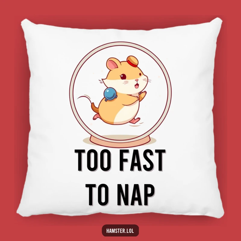 Funny Fast Hamster Wheel Pillow - Cozy Comfort for Your Active Life!