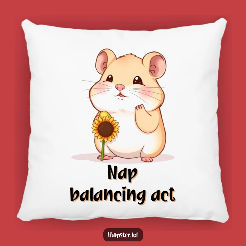 Funny Hamster Balance Pillow - Soft & Hilarious Gift for Cozy Focus