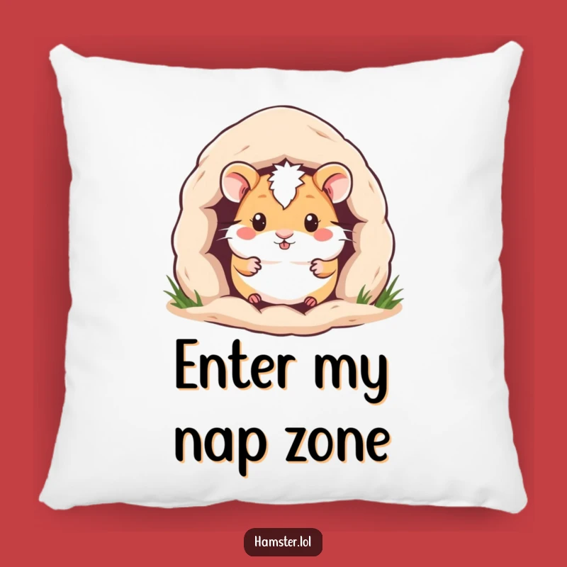 Funny Hamster Burrow Pillow: Cozy Rodent Comfort Gift