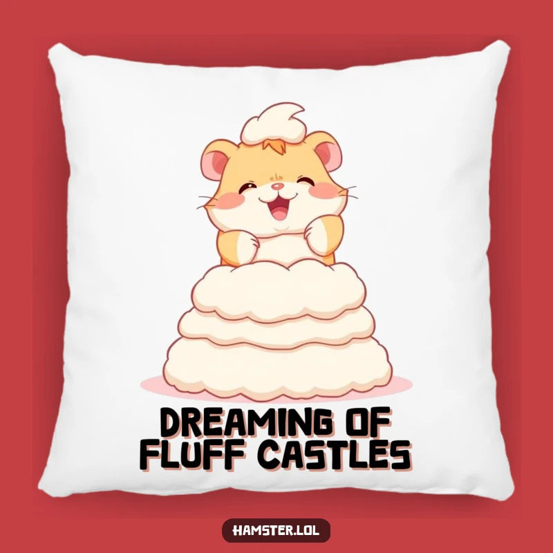Funny Hamster Fluff Tower Pillow: Cozy Cartoon Rodent Accent Pillow Gift