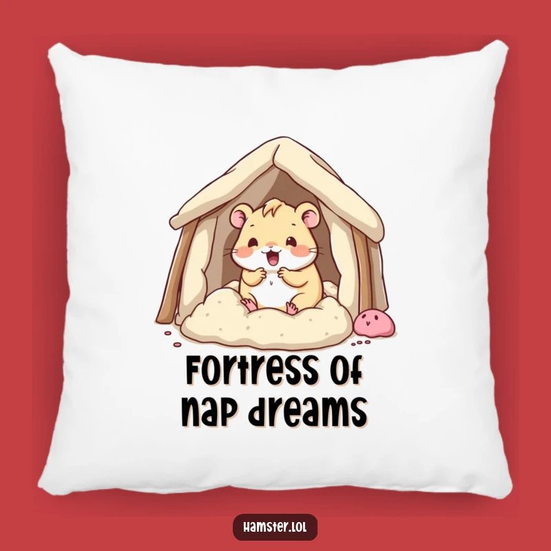 Funny Hamster Fort Pillow - Soft & Hilarious Gift for Cozy Builders