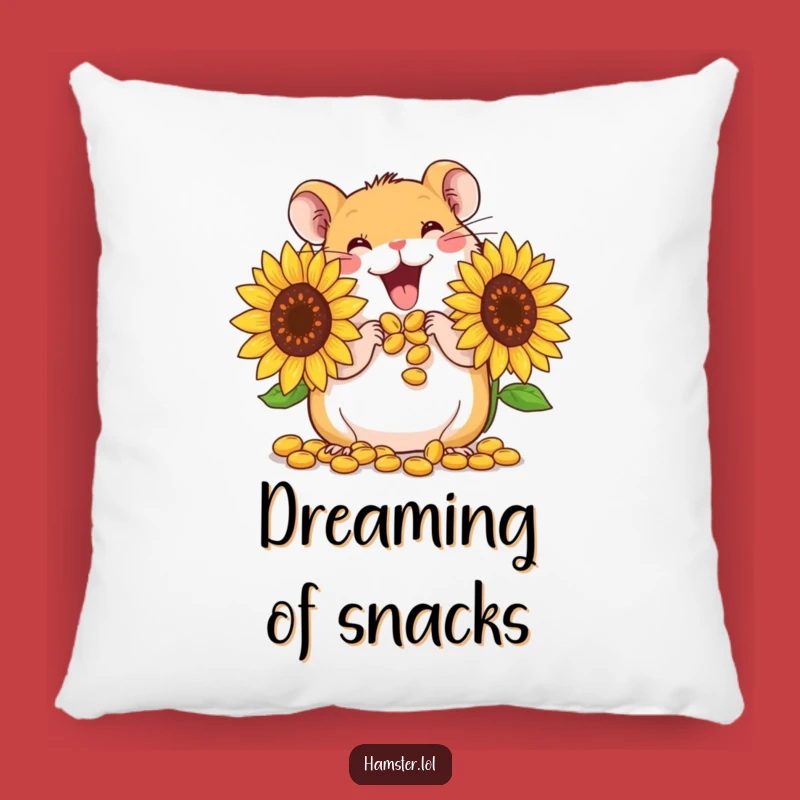 Funny Hamster Seed Pillow: Cute Character Stuffing Cheeks, Soft Humorous Gift for Cozy Comfort
