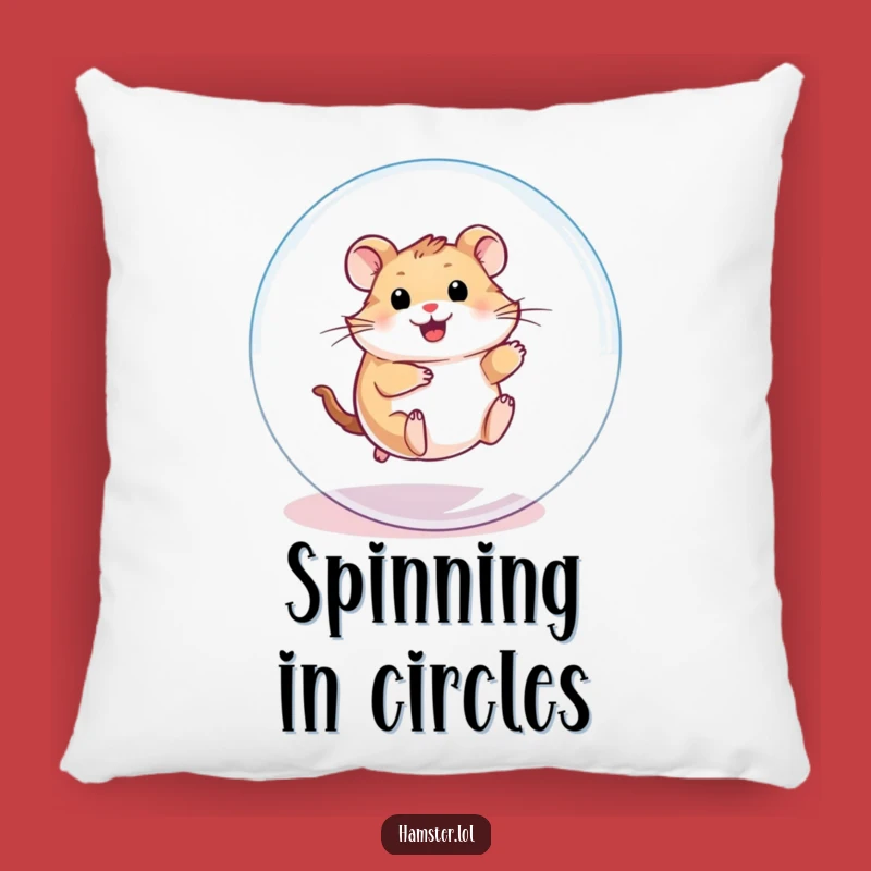 Funny Hamster Ball Pillow: Playful Character Rolling, Soft Humorous Gift for Cozy Comfort