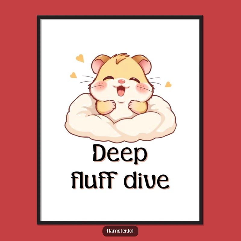 Funny Hamster Print: Digital art of giggling rodent in bedding, a downloadable funny gift