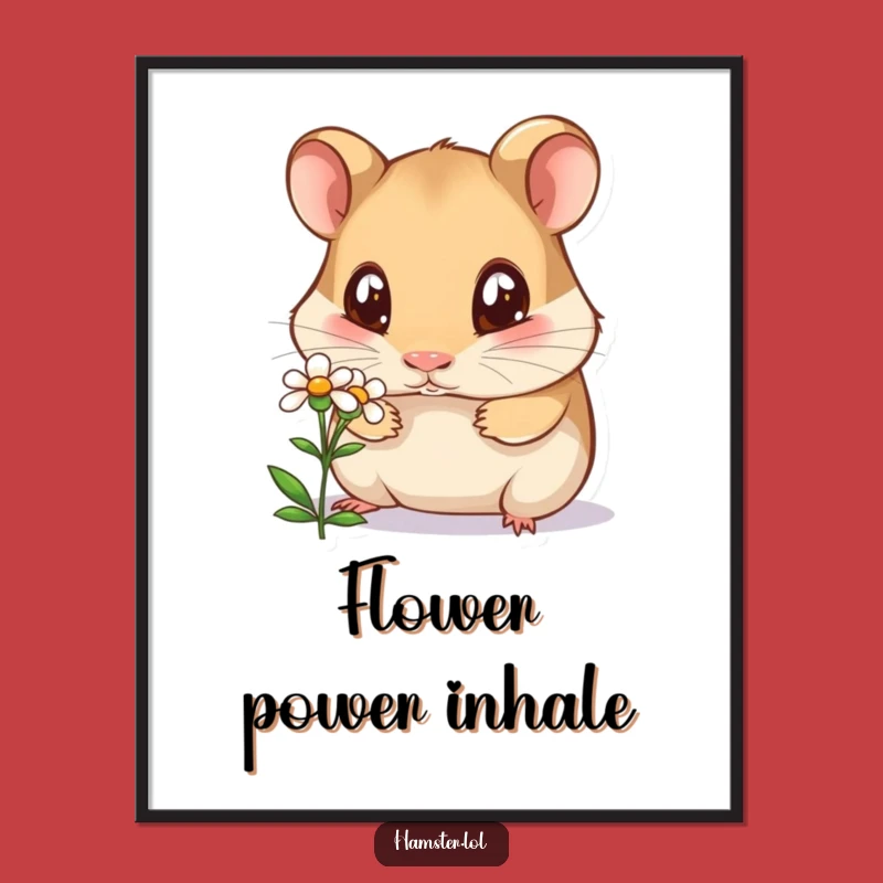 Funny Curious Hamster Digital Art - Hilarious Printable for Nature Lovers