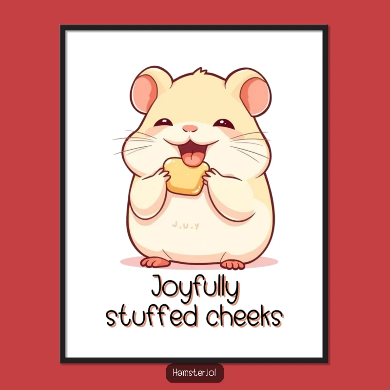 Funny Hamster Cheeks Digital Art - Instant Adorable Joy!