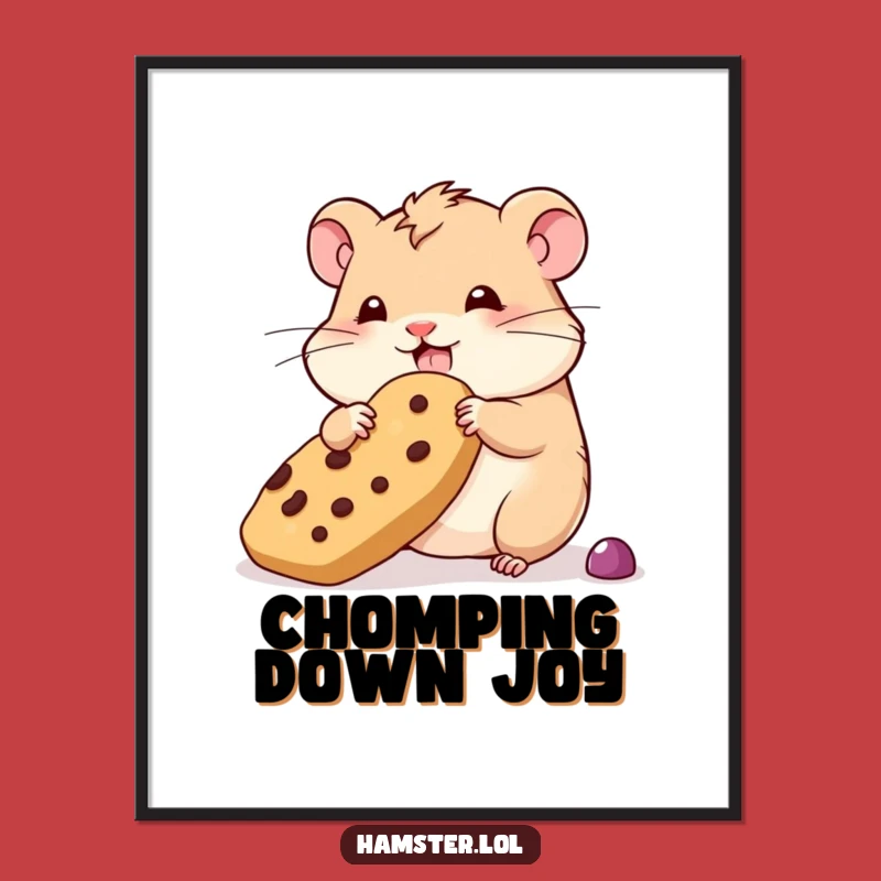 Funny Wobbly Hamster Digital Art - Hilarious Printable for Treat Lovers