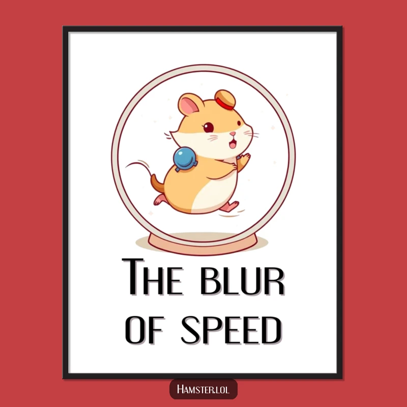 Funny Fast Hamster Wheel Digital Art - Instant Energy Boost!