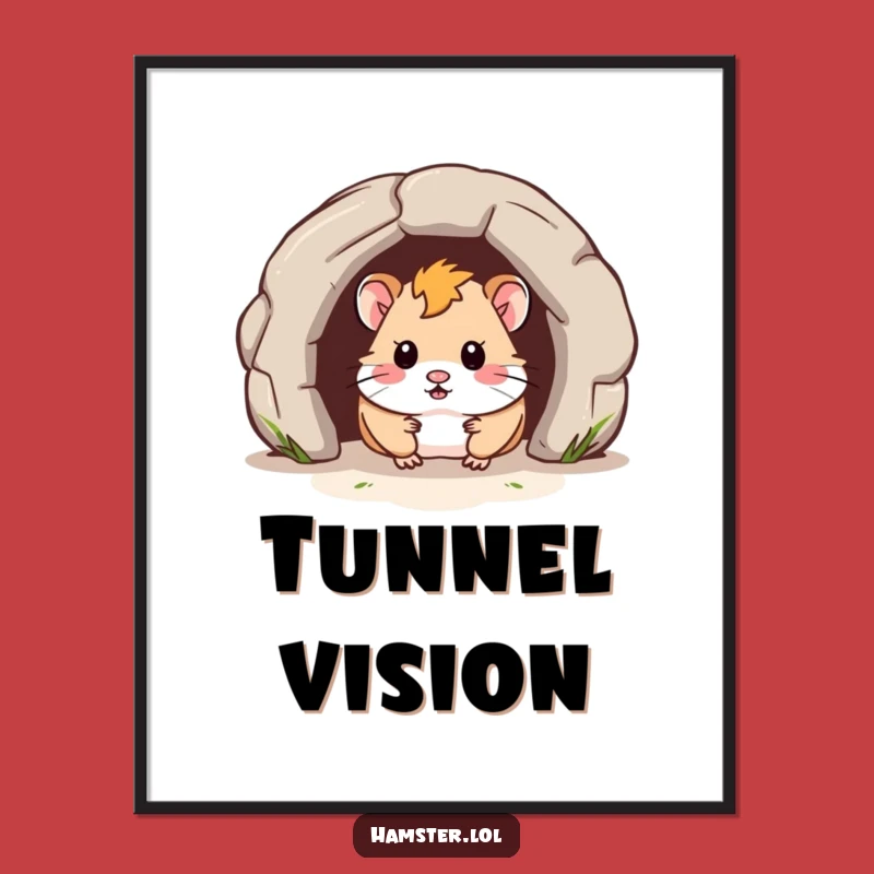 Funny Hamster Tunnel Digital Art - Instant Intrigue & Humor for Your Walls