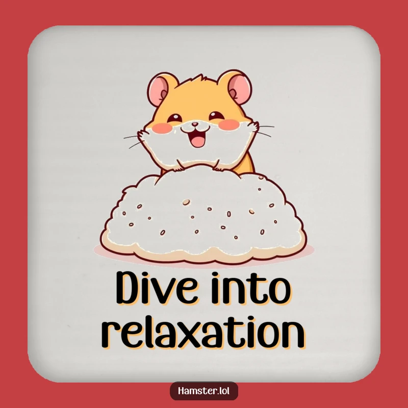 Funny Dive Hamster Coaster - Happy Bedding Lover, Gift