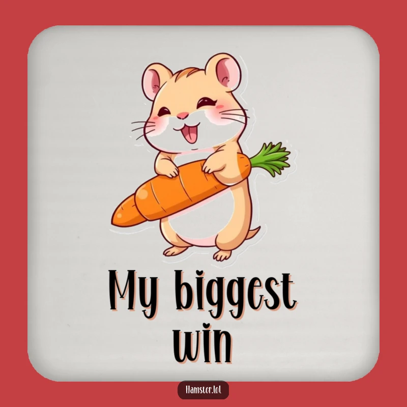 Funny Big Carrot Hamster Coaster - Delighted Balance, Gift