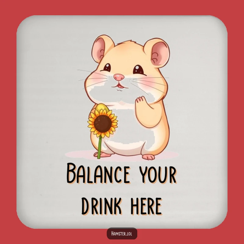 Funny Hamster Balance Coaster - Hilarious Gift to Protect Your Surfaces