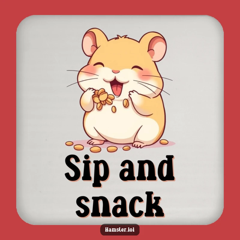 Funny Hamster Coaster: Protect surfaces with a cheeky seed-stuffer