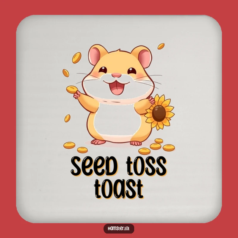 Funny Hamster Juggling Coaster: Seed Skill Drink Protection Gift
