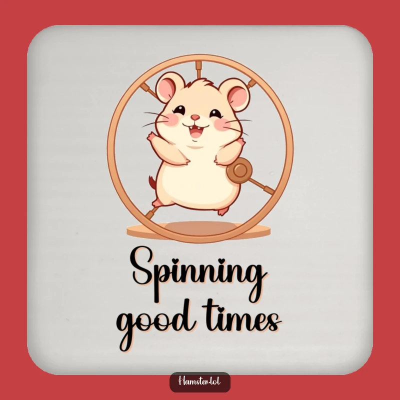 Funny Hamster Wheel Coasters: Energetic Charm, Unique Humorous Gift Set