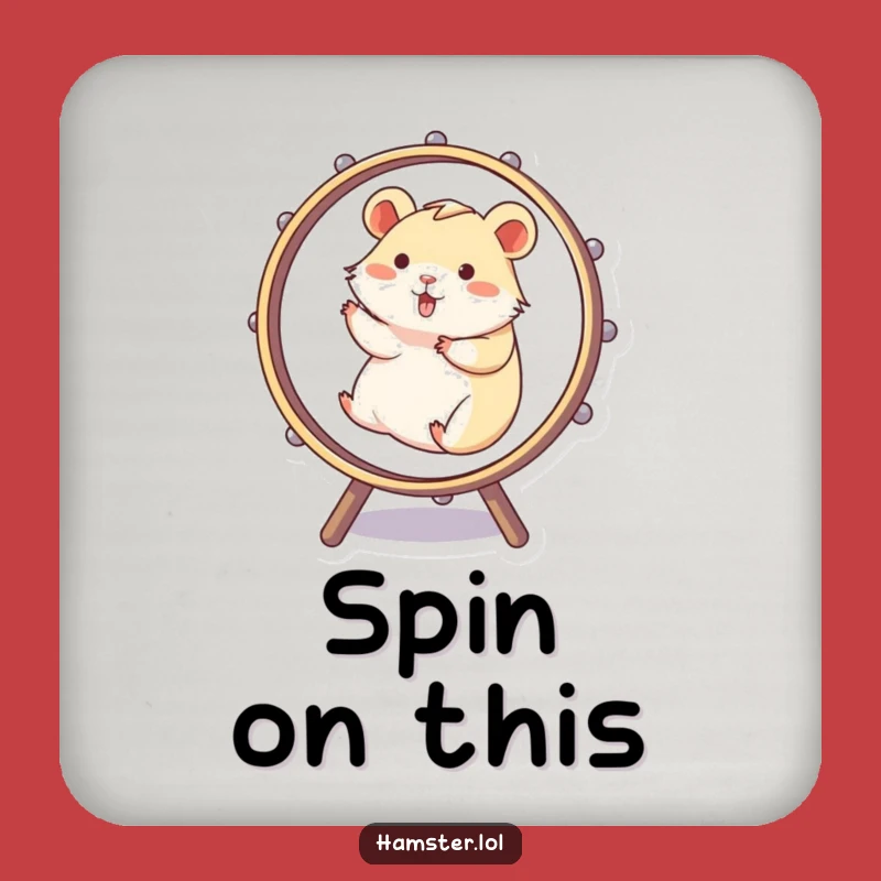 Funny Hamster Wheel Coasters - Protect Surfaces with Pet-Themed Humor