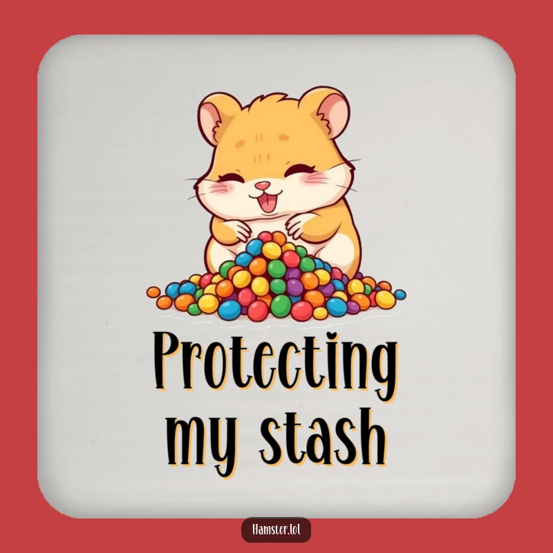 Funny Hoarding Hamster Coasters - Hilarious & Protective Table Decor