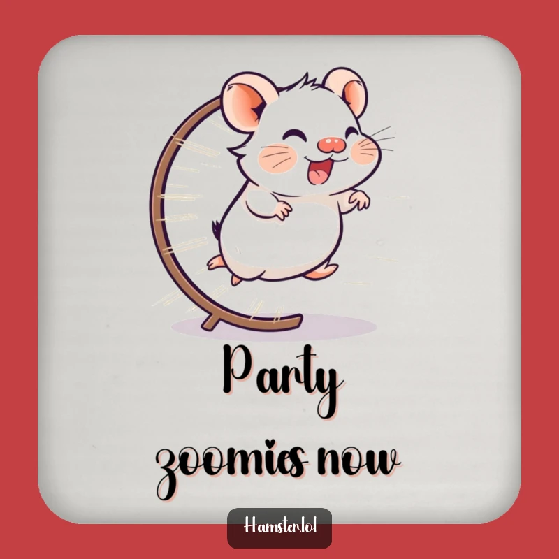 Funny Fast Hamster Coaster - Wheel Runner, Table Protection, Gift