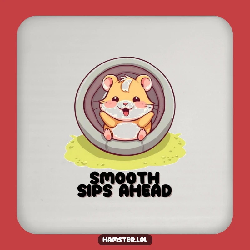Funny Hamster Tube Coasters: Playful Charm, Unique Humorous Gift Set