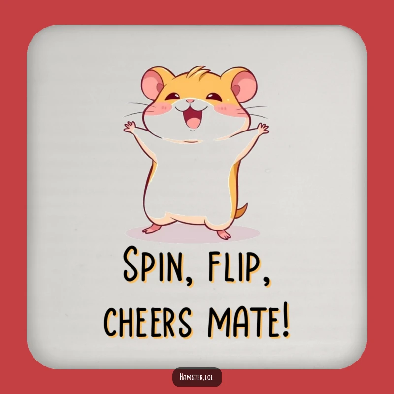 Funny Hamster Flip Coaster - Hilarious Gift to Protect Your Surfaces