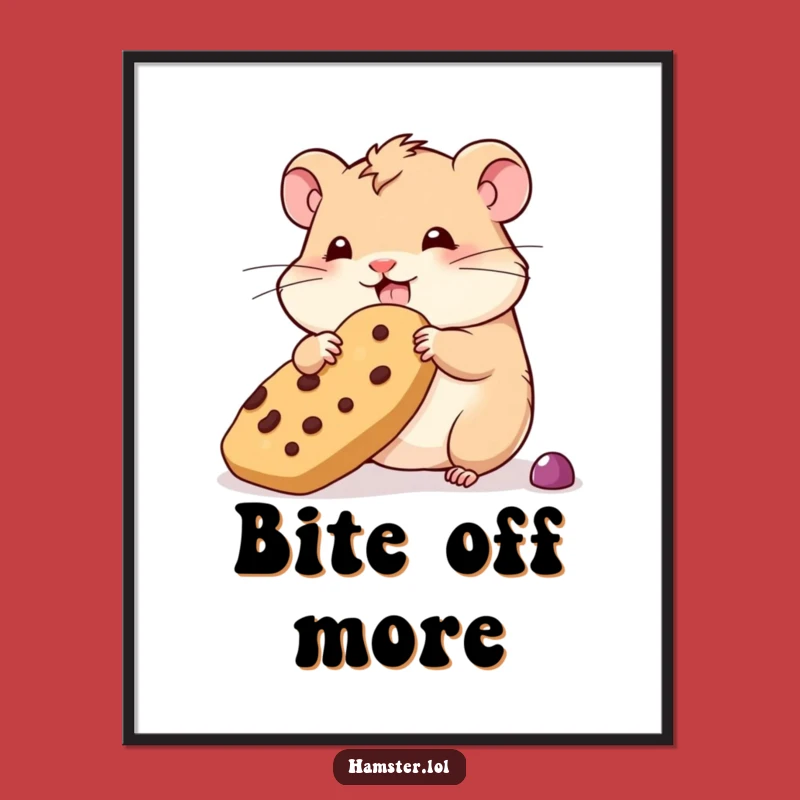 Funny Wobbly Hamster Poster - Hilarious Wall Art for Treat Lovers