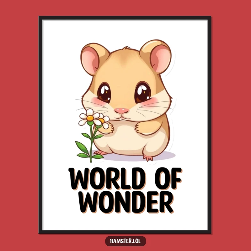Funny Curious Hamster Poster - Hilarious Wall Art for Nature Lovers
